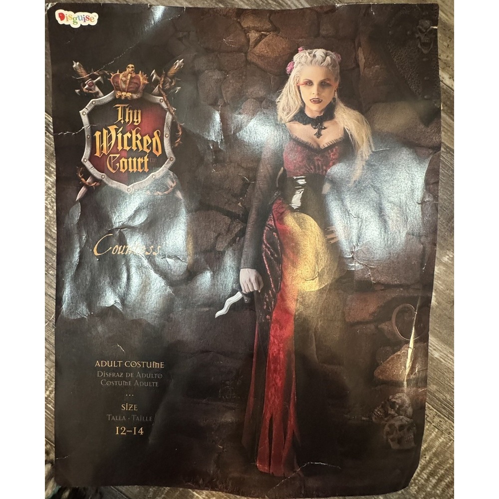 Disguise Thy Wicked Court Countess Adult‎ Costume Gothic Vampire Size 12–14